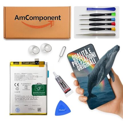 AmComponent - BATTERIA BLPA79 di ricambio per OPPO RENO 12 FS 4G CPH2687 / RENO 12 FS 5G CPH2637 5000MAH