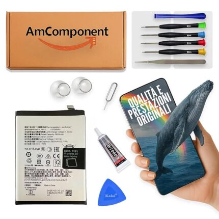 AmComponent - BATTERIA BLPB43 di ricambio per OPPO RENO 13 PRO 5G CPH2697 5800MAH