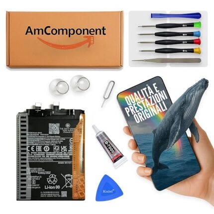 AmComponent - BATTERIA BM5S di ricambio per XIAOMI 13T PRO 23078PND5G 5000MAH