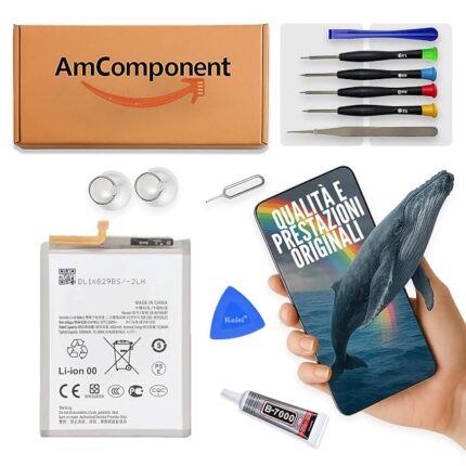 AmComponent - BATTERIA EB-BA166ABY BA166ABE BA166ASE di ricambio per SAMSUNG GALAXY A17 5G SM-A176B 5000MAH