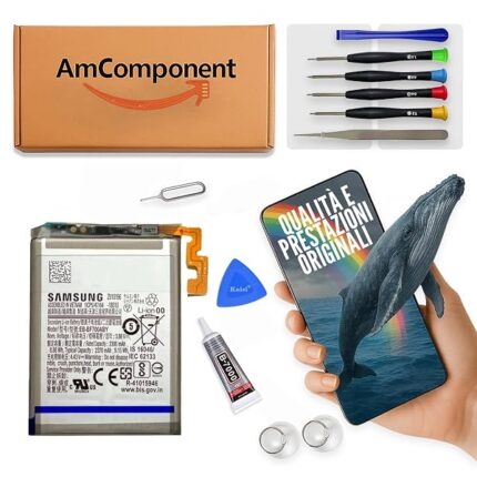 AmComponent - BATTERIA EB-BF707ABY di ricambio per SAMSUNG GALAXY Z FLIP 5G SM-F707B 2575 MAH | Componente di ricambio con capacità elevata, lunga durata con il dispositivo e zero cicli