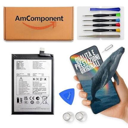 AmComponent - BATTERIA TLP050C7 di ricambio per TCL 60R 5G T519H 5200MAH ricambio PILA | Componente di ricambio con capacità elevata, lunga durata con il dispositivo e zero cicli