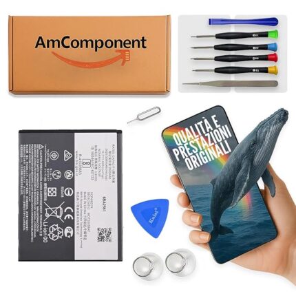AmComponent - BATTERIA di ricambio di ricambio per MOTOROLA MOTO E6 XT2005 / KE40 qualità | Componente di ricambio con capacità elevata, lunga durata con il dispositivo e zero cicli
