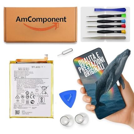 AmComponent - BATTERIA di ricambio di ricambio per MOTOROLA MOTO E7 POWER XT2097 / E7I POWER JK50 XT2097 | Componente di ricambio con capacità elevata, lunga durata con il dispositivo e zero cicli