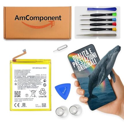 AmComponent - BATTERIA di ricambio di ricambio per MOTOROLA MOTO EDGE 20 XT2143 / MB40 | Componente di ricambio con capacità elevata, lunga durata con il dispositivo e zero cicli