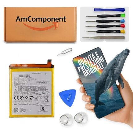 AmComponent - BATTERIA di ricambio di ricambio per MOTOROLA MOTO G7 XT1962 XT1962-4 / JE40 | Componente di ricambio con capacità elevata, lunga durata con il dispositivo e zero cicli