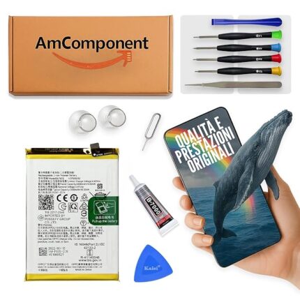 AmComponent - BATTERIA di ricambio di ricambio per OPPO A74 5G CPH2197 BLP805 / qualità | Componente di ricambio con capacità elevata, lunga durata con il dispositivo e zero cicli