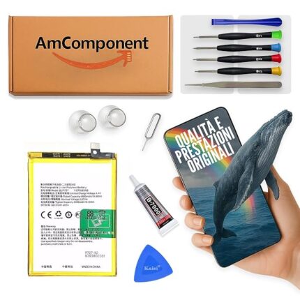 AmComponent - BATTERIA di ricambio di ricambio per OPPO A9 2020 CPH1937 CPH1939 CPH1941 BLP727 qualità | Componente di ricambio con capacità elevata, lunga durata con il dispositivo e zero cicli
