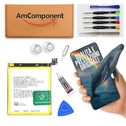 AmComponent - BATTERIA di ricambio di ricambio per OPPO RENO 2 CPH1907 BLP735 / qualità | Componente di ricambio con capacità elevata, lunga durata con il dispositivo e zero cicli