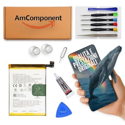 AmComponent - BATTERIA di ricambio di ricambio per OPPO RENO 4G CPH1917 BLP791 BLP701 qualità | Componente di ricambio con capacità elevata, lunga durata con il dispositivo e zero cicli