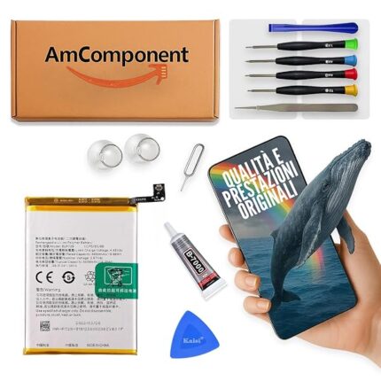 AmComponent - BATTERIA di ricambio di ricambio per REALME 5 RMX1911 BLP729 BLP781 / qualità | Componente di ricambio con capacità elevata, lunga durata con il dispositivo e zero cicli