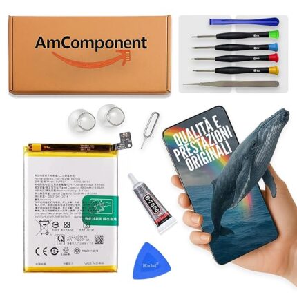 AmComponent - BATTERIA di ricambio di ricambio per REALME V5 RMX2111 BLP807 / qualità | Componente di ricambio con capacità elevata, lunga durata con il dispositivo e zero cicli