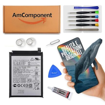 AmComponent - BATTERIA di ricambio di ricambio per SAMSUNG GALAXY A03 SM-A035 (HQ-50S) | Componente di ricambio con capacità elevata, lunga durata con il dispositivo e zero cicli