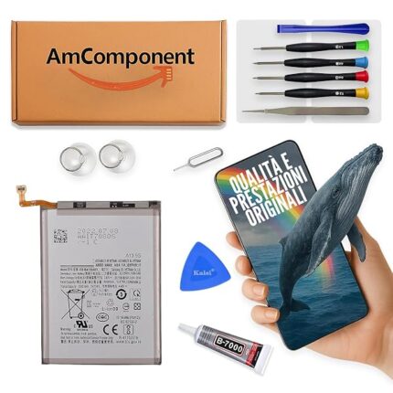 AmComponent - BATTERIA di ricambio di ricambio per SAMSUNG GALAXY A13 5G SM-A136 (EB-BA136ABY) | Componente di ricambio con capacità elevata, lunga durata con il dispositivo e zero cicli