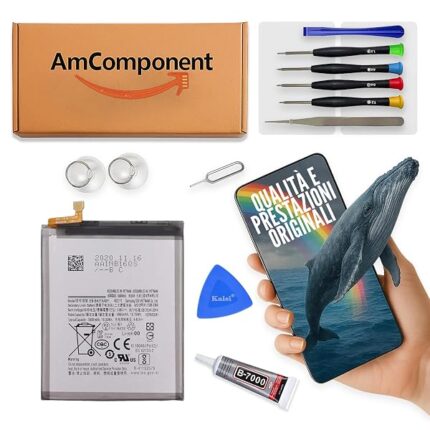 AmComponent - BATTERIA di ricambio di ricambio per SAMSUNG GALAXY A42 5G SM-A426 (EB-BA426ABY; EB-BA315ABY) | Componente di ricambio con capacità elevata, lunga durata con il dispositivo e zero cicli