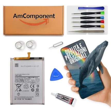 AmComponent - BATTERIA di ricambio di ricambio per SAMSUNG GALAXY A73 5G SM-M736 EB-BM526ABS | Componente di ricambio con capacità elevata, lunga durata con il dispositivo e zero cicli