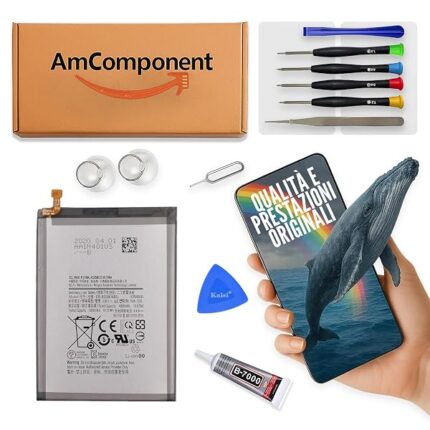 AmComponent - BATTERIA di ricambio di ricambio per SAMSUNG GALAXY M20 SM-M205 EB-BG580ABU | Componente di ricambio con capacità elevata, lunga durata con il dispositivo e zero cicli