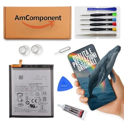 AmComponent - BATTERIA di ricambio di ricambio per SAMSUNG GALAXY S20 FE SM-G780 / SM-G781 (BG781ABY) | Componente di ricambio con capacità elevata, lunga durata con il dispositivo e zero cicli