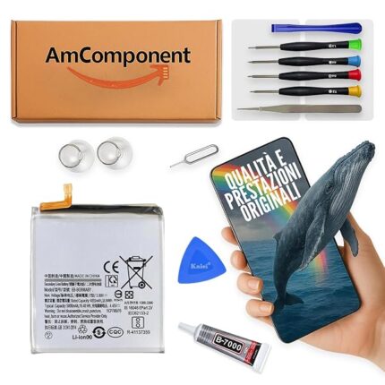 AmComponent - BATTERIA di ricambio di ricambio per SAMSUNG GALAXY S21 ULTRA SM-G998 (EB-BG998ABY) | Componente di ricambio con capacità elevata, lunga durata con il dispositivo e zero cicli