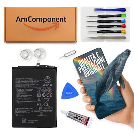 AmComponent - BATTERIA di ricambio per HONOR PLAY 9A MOA-AL00 TL00 AL20 (HB526488EEW) | Componente di ricambio con capacità elevata, lunga durata con il dispositivo e zero cicli
