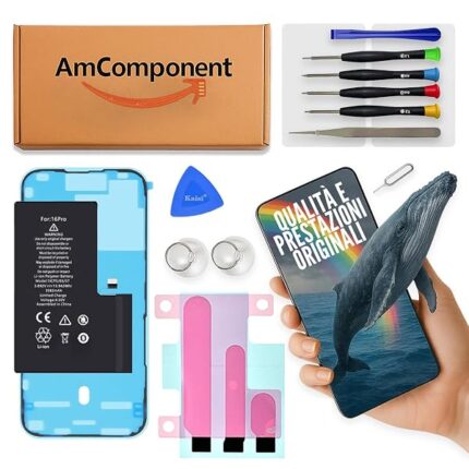 AmComponent - BATTERIA di ricambio per IPHONE 16 PRO A3293 A3083 A3292 A3294 3582MAH 4.5V