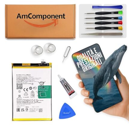 AmComponent - BATTERIA di ricambio per OPPO A78 4G BLPA07 CPH2565 ricambio | Componente di ricambio con capacità elevata, lunga durata con il dispositivo e zero cicli