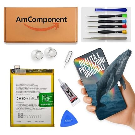AmComponent - BATTERIA di ricambio per OPPO FIND X2 NEO BLP769 CPH2009 ricambio | Componente di ricambio con capacità elevata, lunga durata con il dispositivo e zero cicli