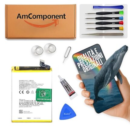 AmComponent - BATTERIA di ricambio per OPPO RENO 5 4G BLP819 CPH2159 ricambio | Componente di ricambio con capacità elevata, lunga durata con il dispositivo e zero cicli