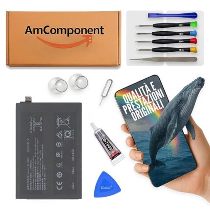 AmComponent - BATTERIA di ricambio per OPPO RENO 6 4G BLP863 CPH2235 ricambio | Componente di ricambio con capacità elevata, lunga durata con il dispositivo e zero cicli