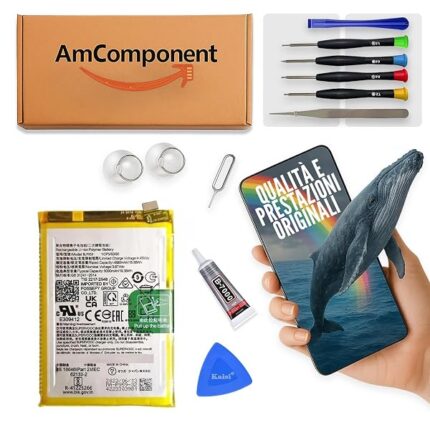 AmComponent - BATTERIA di ricambio per OPPO RENO 8T 4G BLP959 CPH2481 ricambio | Componente di ricambio con capacità elevata, lunga durata con il dispositivo e zero cicli