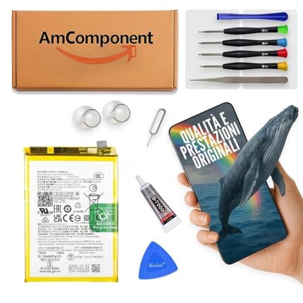 AmComponent - BATTERIA di ricambio per REALME 11 5G BLP933 RMX3780 ricambio | Componente di ricambio con capacità elevata, lunga durata con il dispositivo e zero cicli