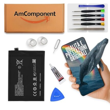 AmComponent - BATTERIA di ricambio per REALME 11 PRO PLUS BLP975 RMX3740 RMX3741 ricambio | Componente di ricambio con capacità elevata, lunga durata con il dispositivo e zero cicli