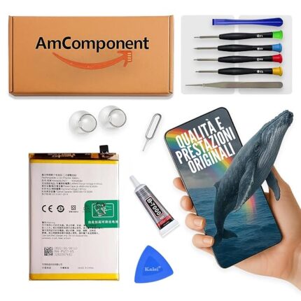 AmComponent - BATTERIA di ricambio per REALME 7I BLP771 RMX2193 ricambio | Componente di ricambio con capacità elevata, lunga durata con il dispositivo e zero cicli