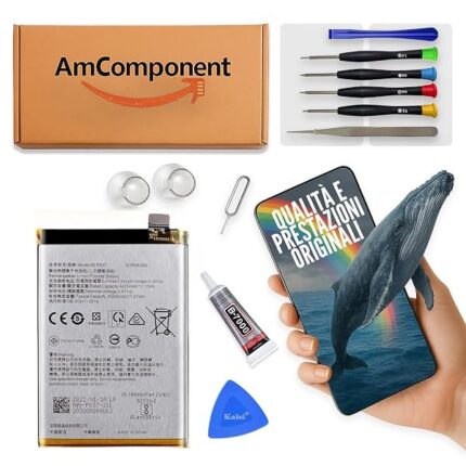 AmComponent - BATTERIA di ricambio per REALME 8 PRO BLP837 RMX3081 ricambio | Componente di ricambio con capacità elevata, lunga durata con il dispositivo e zero cicli