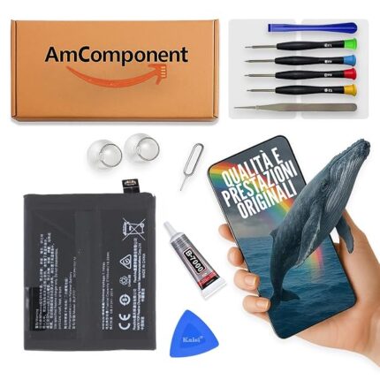 AmComponent - BATTERIA di ricambio per REALME X50 5G BLP777 RMX2144 ricambio | Componente di ricambio con capacità elevata, lunga durata con il dispositivo e zero cicli