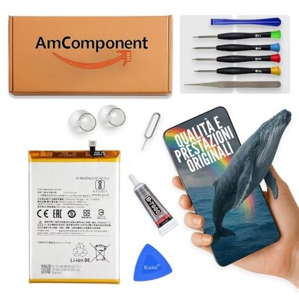 AmComponent - BATTERIA di ricambio per XIAOMI POCOPHONE POCO M2 PRO (BN56) | Componente di ricambio con capacità elevata, lunga durata con il dispositivo e zero cicli