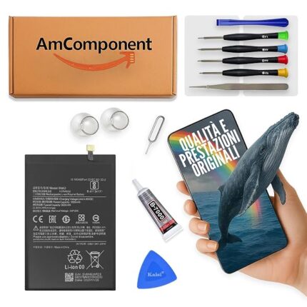 AmComponent - BATTERIA di ricambio per XIAOMI POCOPHONE POCO M3 M2010J19C BN62 | Componente di ricambio con capacità elevata, lunga durata con il dispositivo e zero cicli