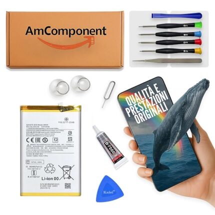 AmComponent - BATTERIA di ricambio per XIAOMI REDMI 12 23053RN02L 23053RN02Y / POCO M6 PRO BM5R