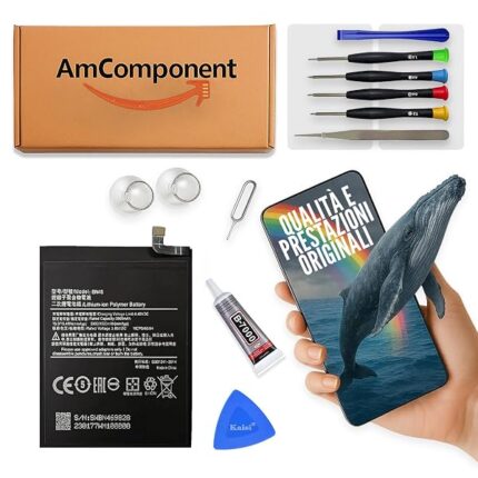 AmComponent - BATTERIA di ricambio per XIAOMI REDMI NOTE 8 2021 M1908C3JGG / NOTE 8T M1908C3XG BN46 4000MAH | Componente di ricambio con capacità elevata, lunga durata con il dispositivo e zero cicli