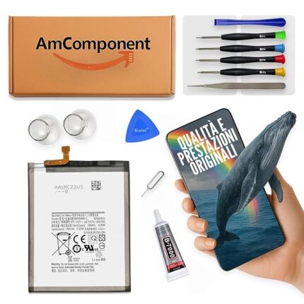 AmComponent - BATTERIA ricambio di ricambio per SAMSUNG GALAXY A70 SM-A705 EB-BA705ABU PILA | Componente di ricambio con capacità elevata, lunga durata con il dispositivo e zero cicli
