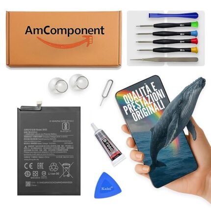 AmComponent - BATTERIA ricambio di ricambio per XIAOMI REDMI NOTE 10 PRO M2101K6G M2101K6R (BN53) 5020 MAH | Componente di ricambio con capacità elevata, lunga durata con il dispositivo e zero cicli
