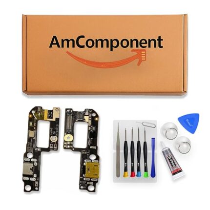 AmComponent - CONNETTORE RICARICA USB MICROFONO DOCK di ricambio per XIAOMI REDMI 6 PRO/MI A2 LITE FLAT | Componente di ricambio con prestazioni a lunga durata con il dispositivo