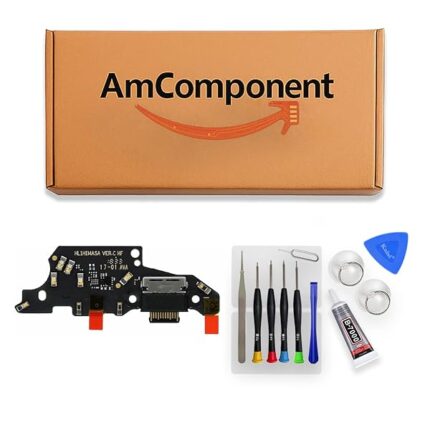 AmComponent - DOCK di ricambio per HUAWEI MATE 20 HMA-L29 HMA-L09 CONNETTORE CARICA RICARICA USB MICROFONO | Componente di ricambio con prestazioni a lunga durata con il dispositivo