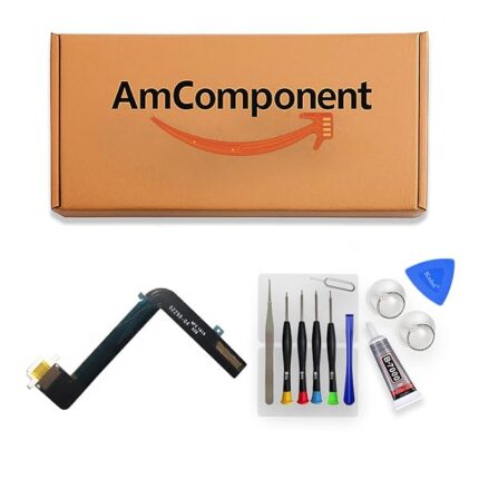AmComponent - DOCK di ricambio per IPAD 9 bianco A2602 A2603 A2604 A2605 CONNETTORE CARICA RICARICA USB FLAT | Componente di ricambio con prestazioni a lunga durata con il dispositivo