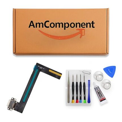 AmComponent - DOCK di ricambio per IPAD AIR 2 bianco A1566 A1567 CONNETTORE CARICA RICARICA USB FLAT | Componente di ricambio con prestazioni a lunga durata con il dispositivo