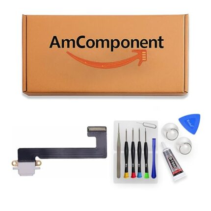 AmComponent - DOCK di ricambio per IPAD MINI 2 / di ricambio per IPAD MINI 3 bianco CONNETTORE CARICA RICARICA USB FLAT FLEX | Componente di ricambio con prestazioni a lunga durata con il dispositivo