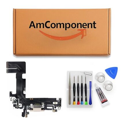 AmComponent - DOCK di ricambio per IPHONE 13 ROSA oro gold CONNETTORE CARICA RICARICA USB FLAT MICROFONO | Componente di ricambio con prestazioni a lunga durata con il dispositivo