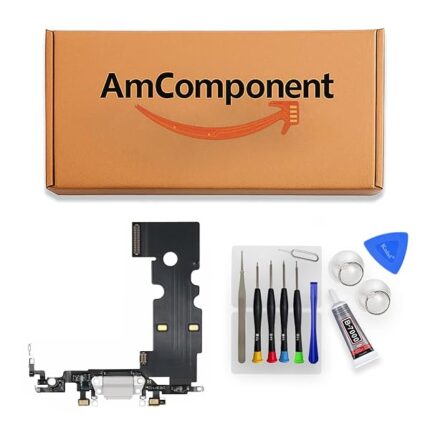 AmComponent - DOCK di ricambio per IPHONE SE 2020 / SE 2022 CONNETTORE CARICA RICARICA MICROFONO bianco | Componente di ricambio con prestazioni a lunga durata con il dispositivo