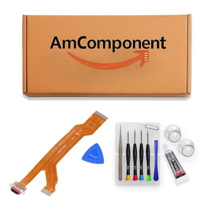 AmComponent - DOCK di ricambio per REALME 5 PRO RMX1971 CONNETTORE CARICA RICARICA MICROFONO USB FLAT FLEX | Componente di ricambio con prestazioni a lunga durata con il dispositivo