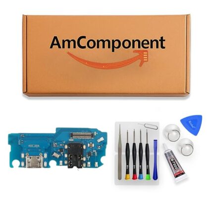 AmComponent - DOCK di ricambio per SAMSUNG GALAXY A02 SM-A022 CONNETTORE CARICA RICARICA MICROFONO USB FLAT | Componente di ricambio con prestazioni a lunga durata con il dispositivo